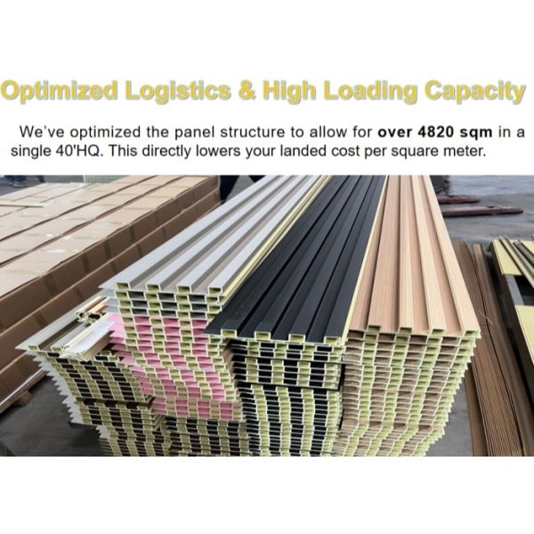 160*20mm Interior WPC Wall Panel Cladding Anti Scratch Anti Warp