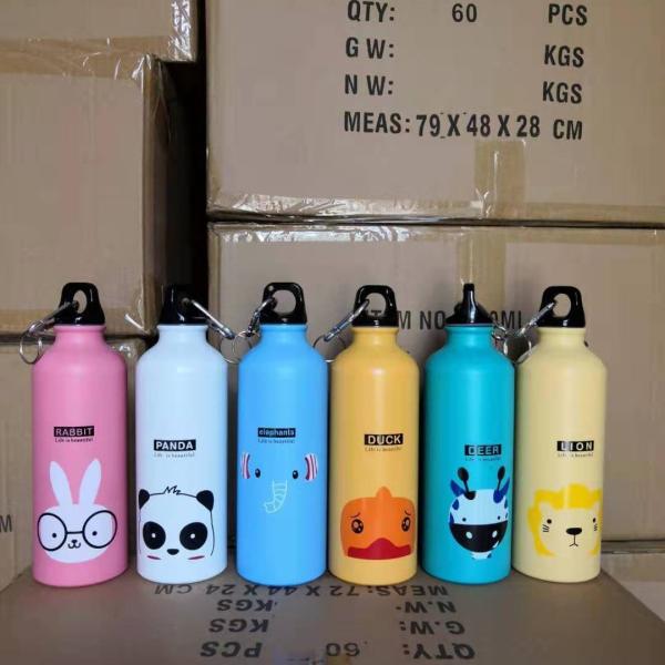 Bouteille d'eau en aluminium - Bouteille d'eau sportive à bouche étroite avec couvercle à vis bouclé, isolé sous vide et sans BPA, bouteille d'eau extérieure portable