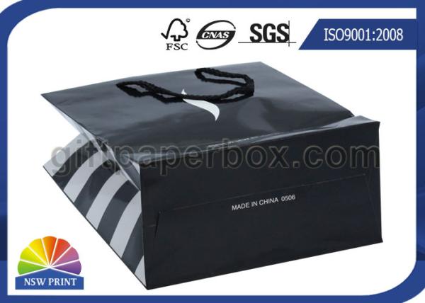 O costume da impressão do logotipo imprimiu os sacos de compras de papel para sapatas/empacotamento do vestuário/presente