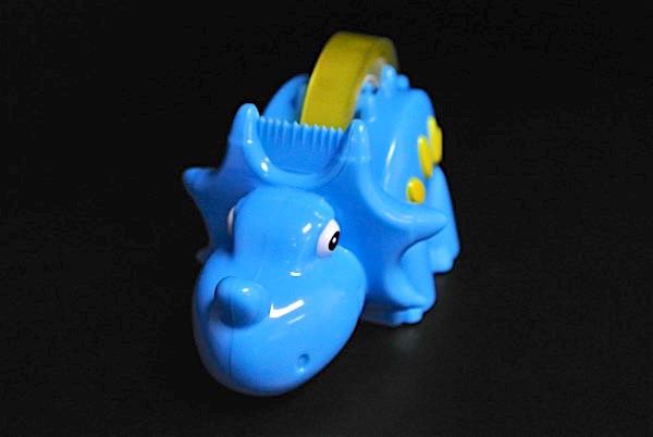 Blue Stationery Plastic Toy Figures With Transparent Tape 11*6.5*5.5cm