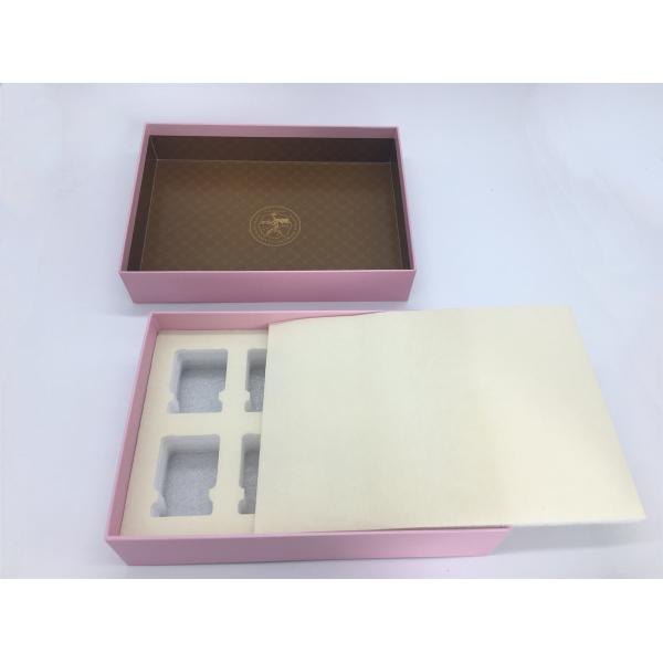Customized Logo Hot Stamp Paper Gift Bags And Box Set For Gift / Cosmetics