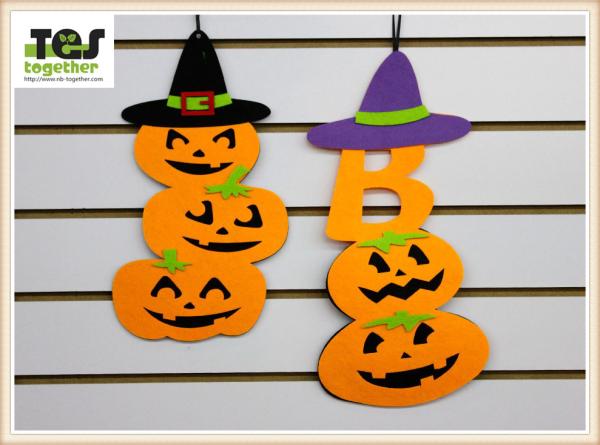 New Halloween pendant non - woven pendant creative festive fence blanket decorated with pumpkin ornaments