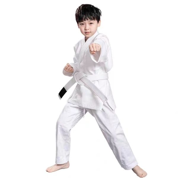 100% Cotton Pearl Weave Kids BJJ Gi with Customizable Logo and Breathable Pants