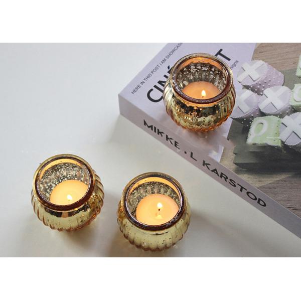 Christmas Gold Electroplated Candle Jar Candle Glass Jar For candle