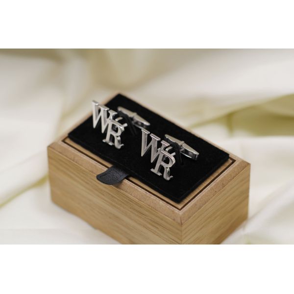 CZX Personalized Name Cufflinks  Customized  Groom Wedding Sterling Material Cufflinks