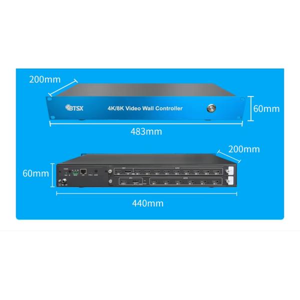 8K 1 in 15 Out Multi - Screen Content Display Pixel-to-pixel Splicing Multi-Screen Viewer 4x3 5x3 6x2 Multi-Monitor Splitter