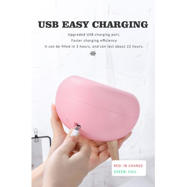 1200mAh Atmosphere Bedroom LED Night Light 145x138x136mm USB Charging