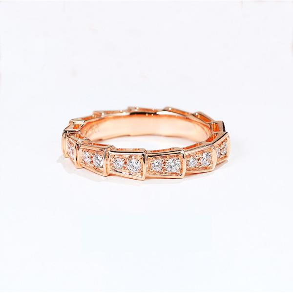 Кольца с бриллиантом 3.5g 18K золота гадюки 18K Serpenti подняли обручальное кольцо золота