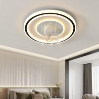 Modern Minimalist Ceiling Fan Light , Creative Lighting Ceiling Fans Remote Control