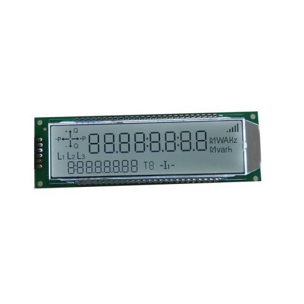 Customized Size 7 Segment  monochrome with white backlight cob lcd modules screen panel for electricity meter