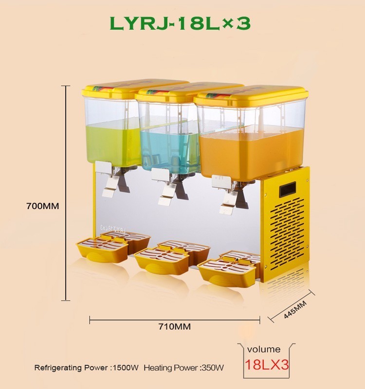 Wellcooling 3 Bowls Cold Drinks Juicer Dispenser
