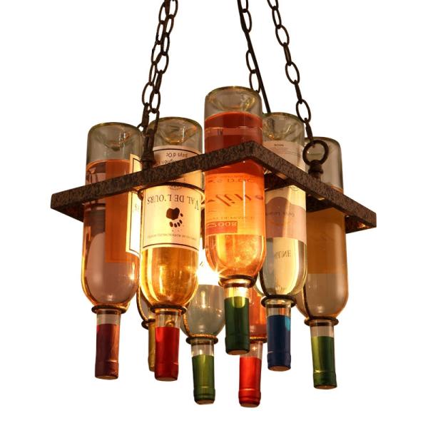 Vintage Wine Bottle lights for Bar Resturant Colourgul glass bottle pendant lights industrial bar light(WH-VP-87)