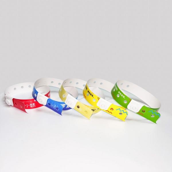 Custom Logo Disposable Id PVC/Vinyl Wristband With Tabs For Events
