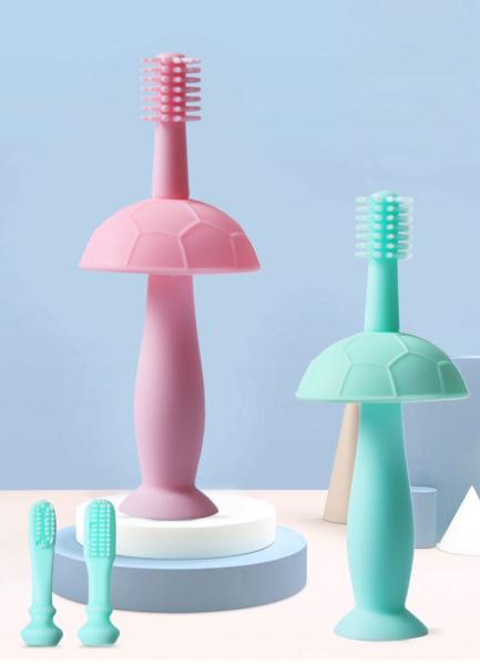 Baby Teether Silicone Factory Price 360 Degree Cleaning Infants Toothbrush Shape