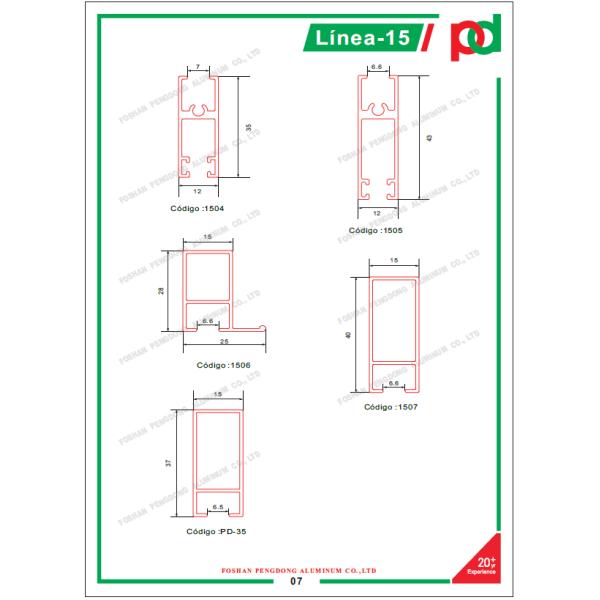 0.15mm Anodized Aluminium Door Profiles 6063 Series T5 Temper
