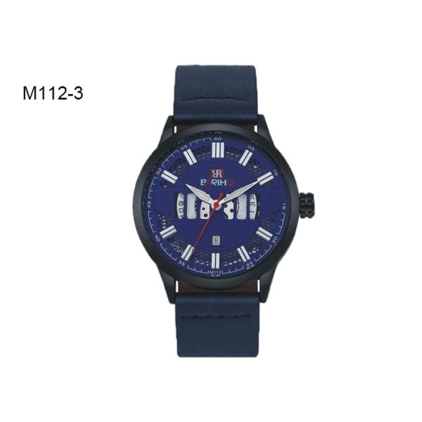 Men's Quartz Watch Water Proof PU Leather Strap Hot Sale Wrist Watch M112