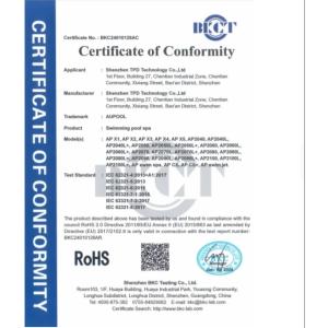 HuiZhou AUPOOL Technology Co.LTD Сертификации