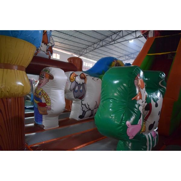 Scarecrow Themed PVC Bouncy Castle , Inflatable Farm Fun Kids Bounce House