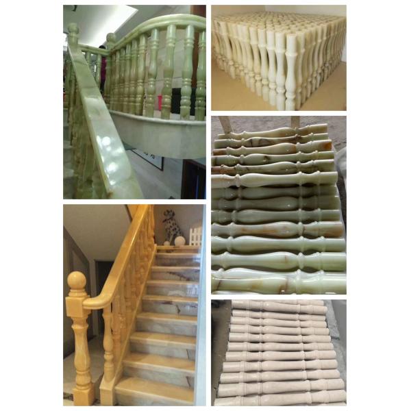 FOB/CNF Delivery Terms White Marble Handrail Porch Balcony Railing Balustrade for Villa