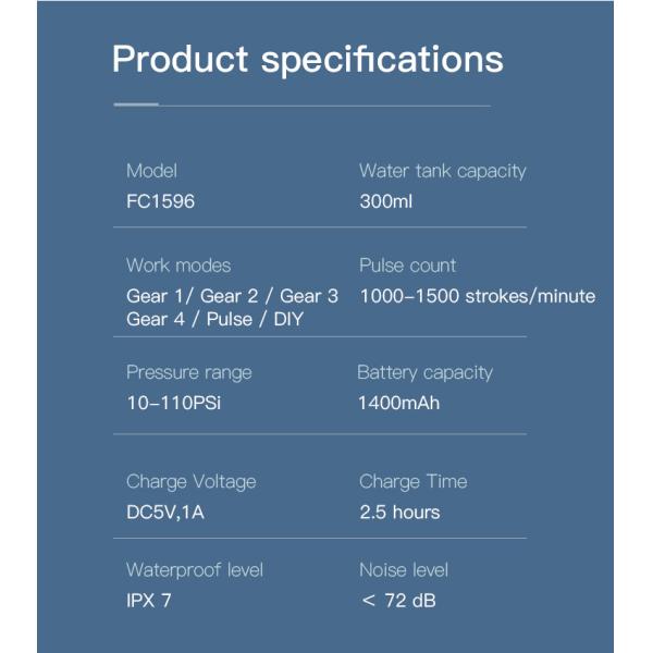 Один переключатель Nicefeel Handheld устное Irrigator кнопки 6 режимов опционных