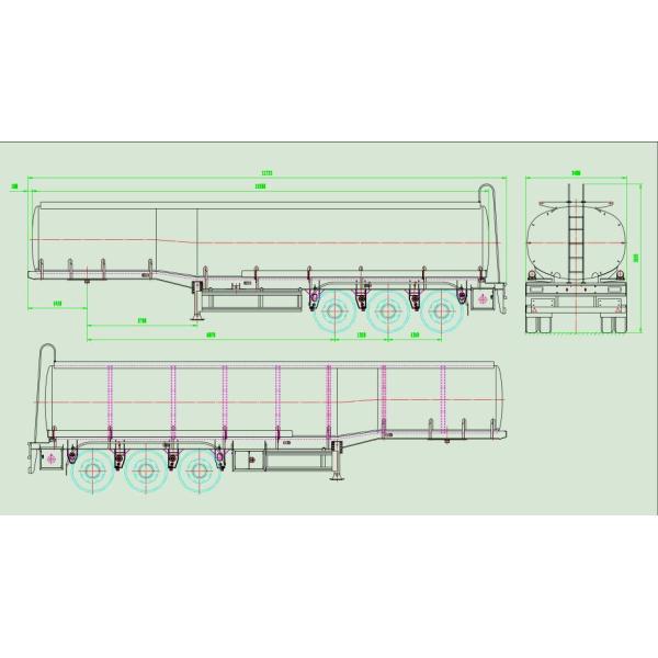 Aluminum Alloy  Wheat Flour Bulk Tanker with Tipping Hydraulic Cylinder (6000USG-10000USG ）whApp:+8615271357675