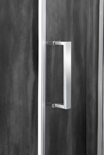 Puertas de ducha correderas de vidrio templado de 100X195CM con perfil cromado y vidrio transparente