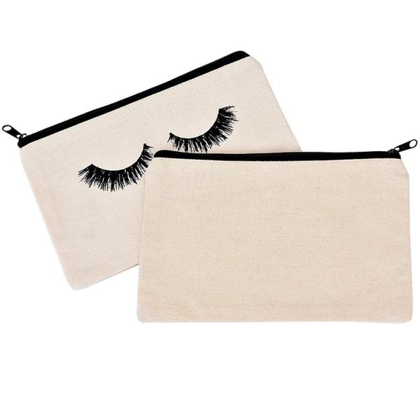 Customized fashion zipper cartoon cotton cosmetic make up bag  Canvas Bag