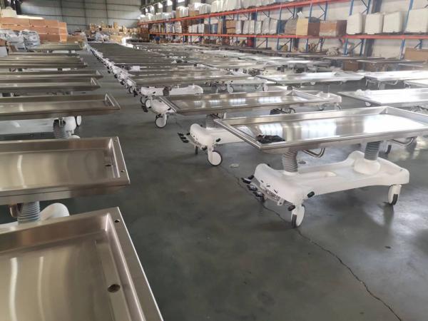 Heavy Duty Hydraulic Mortuary Stretcher 500lb Capacity Ergonomic Lift For Morgue / EMS