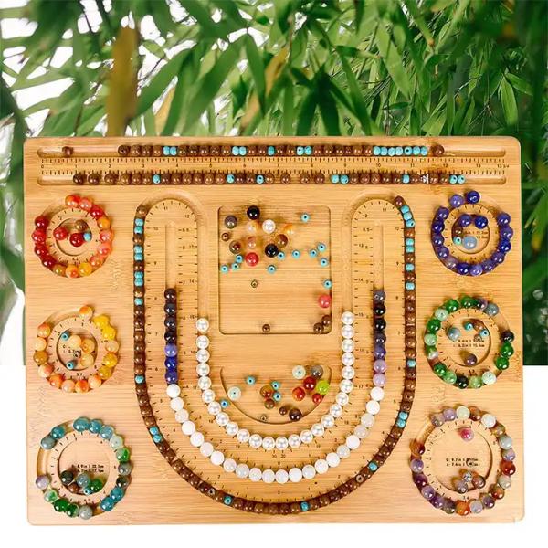 Bamboo Beading Board for Jewelry Making - Custom Size Eco-Friendly