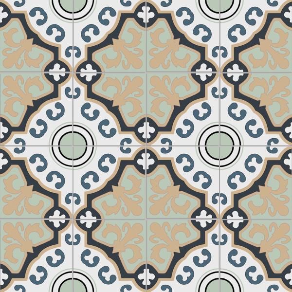 Green Clay Ceramic Rustic Tile 250x250mm Indoor Floor