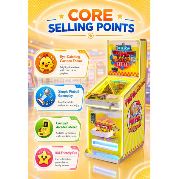 Vibrant Kids Pinball Machine | Arcade Entertainment Game Machine