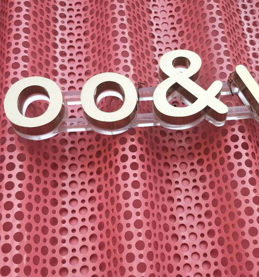 Veneered Corrugated Aluminum Wall Panels Non Perforated Silver Grey