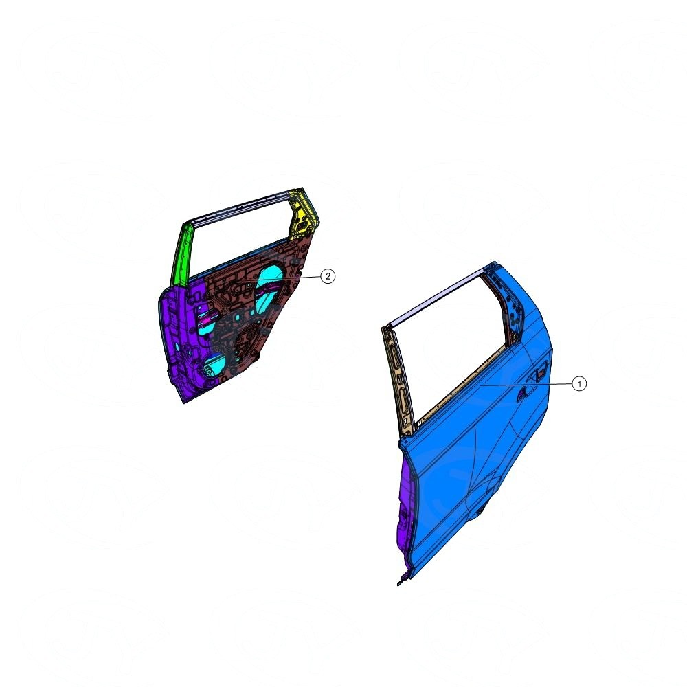 S203F2701030300 S203F2701030800 Mid-Door Automotive Accessories for Changan CS55PLUS 22-24