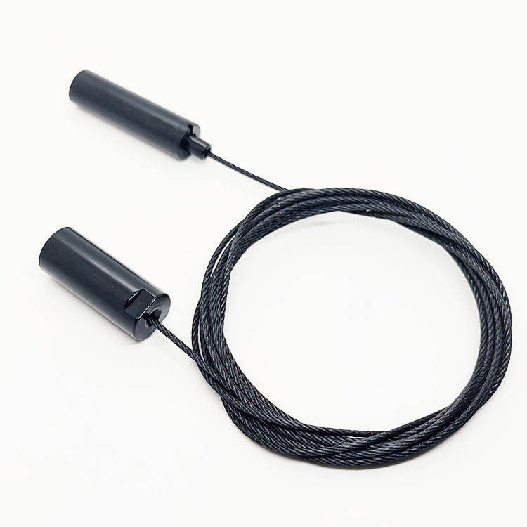 Custom Black Coated Wire Rope Cable Suspension Kit High Quality Ceiling Hanging Wire Hook Fitting Hardware Supply