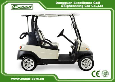 Carro bonde pequeno do golfe da cor bege de EXCAR com o farol do diodo emissor de luz do eixo de Itália Graziano