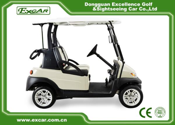 Carro bonde pequeno do golfe da cor bege de EXCAR com o farol do diodo emissor de luz do eixo de Itália Graziano