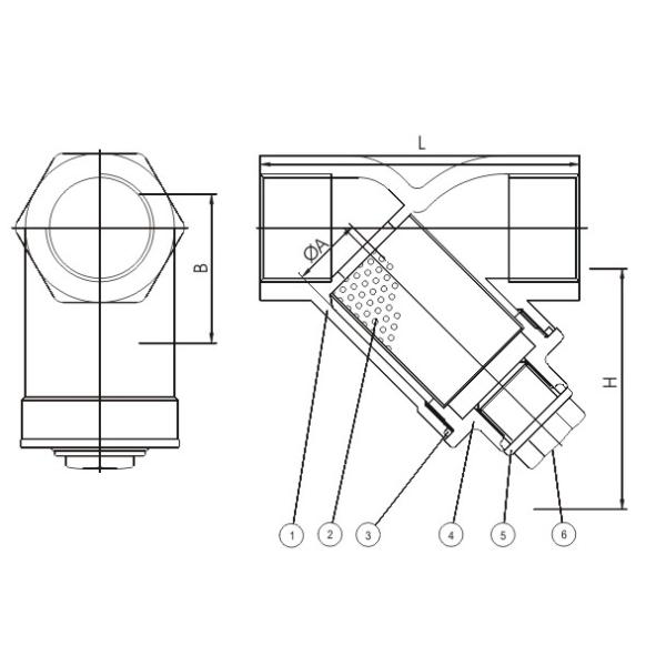 Тело стрейнера 316SS нержавеющей стали y BSP 800Psi приспосабливать с собранием Blowdown