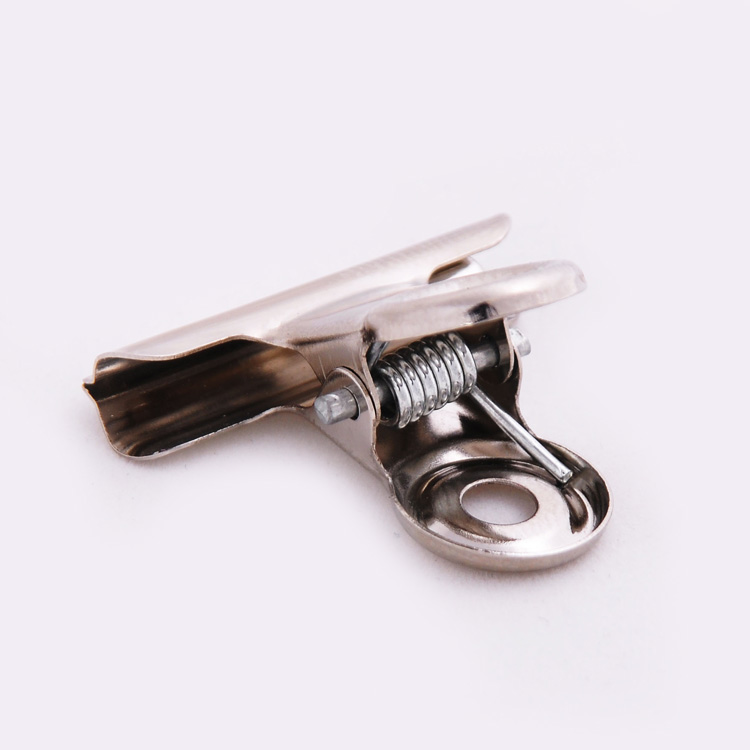 Factory direct office stationery clip 25mm metal silver bulldog clip