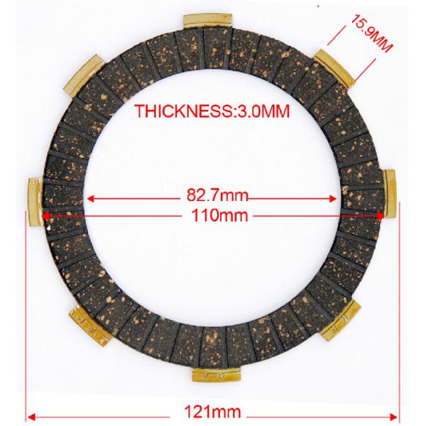 50Nm HONDA Motorcycle Clutch Plate CG200 Paper Based / Rubber Material