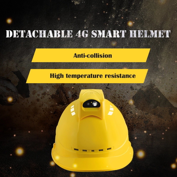 4G Live Steam Split Helmet с камерой, установленной на защитном шлеме для строительных горных работ