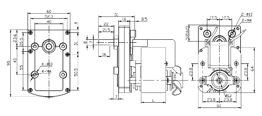 Мотор серии AC 1-15W 208-240V 2.4-77.7RPM Асинхронный мотор Go-Gold