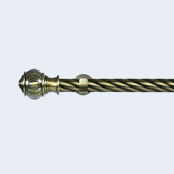 Muslim Classic Style Twisted Curtain Rod Set Accessories Antique Bronze Plastic Curtain Trim Head