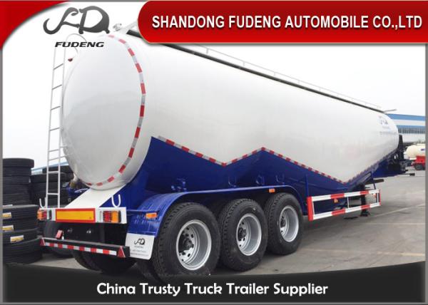 80 Tons Bulk Cement Tanker Trailer Mobile Horizontal Cement Fly Ash Silo Semi Trailer