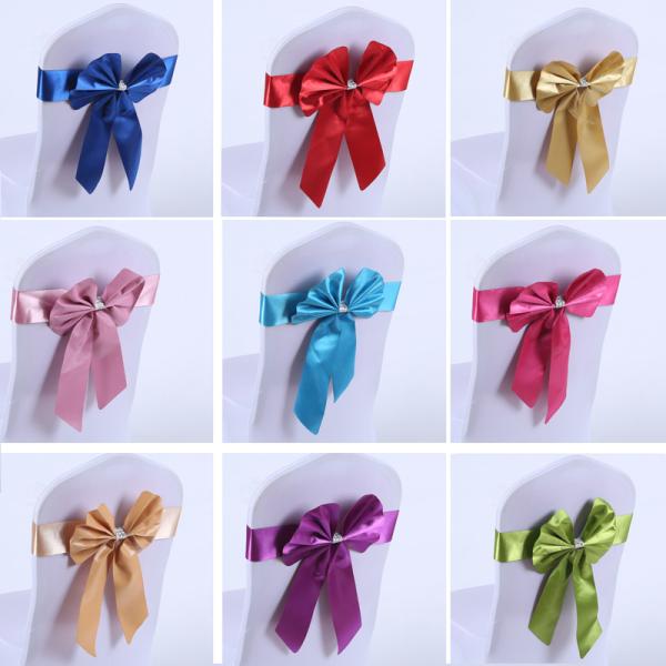 Wedding Banquet Chair Bands With Buckle Sashes Bows