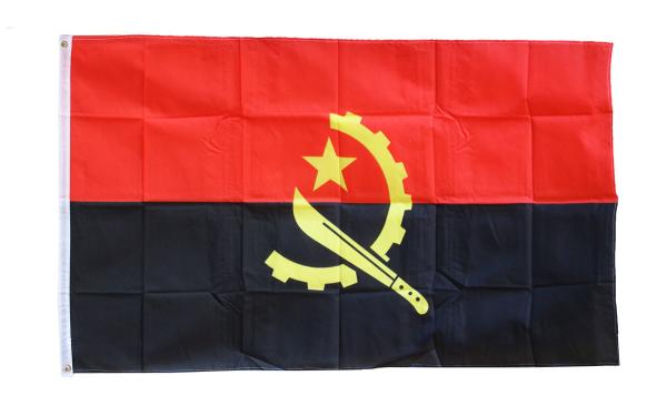 Angola National Flag 90x150cm Knitted Polyester Outdoor 3x5'
