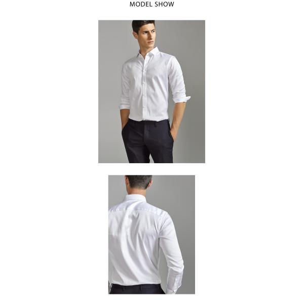 Covered Button Closure Type Long Sleeve Men's Clothing Dress Shirts for and Comfort