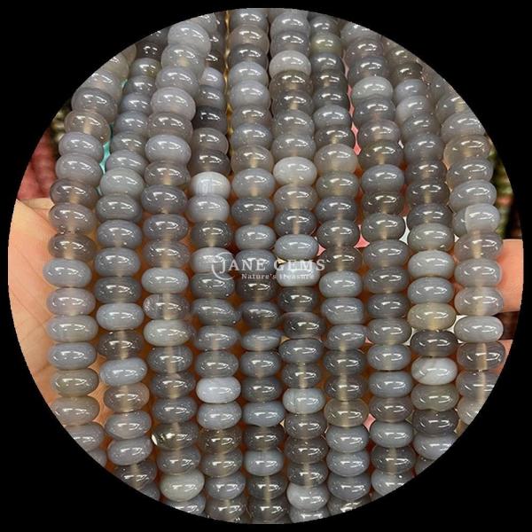 Lucky Jade Lava Stone Gem Bead Natural Crystal Abacus Shape Stone Loose Bead Strands For Bracelets