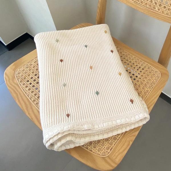 Instagram Style Minimalist Knitted Blanket Camping Blanket 95% Cotton