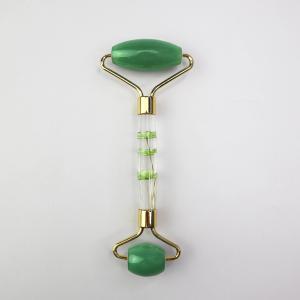 Noiseless Jade Roller Face Massager Green Aventurine Face Roller For Puffy Eyes