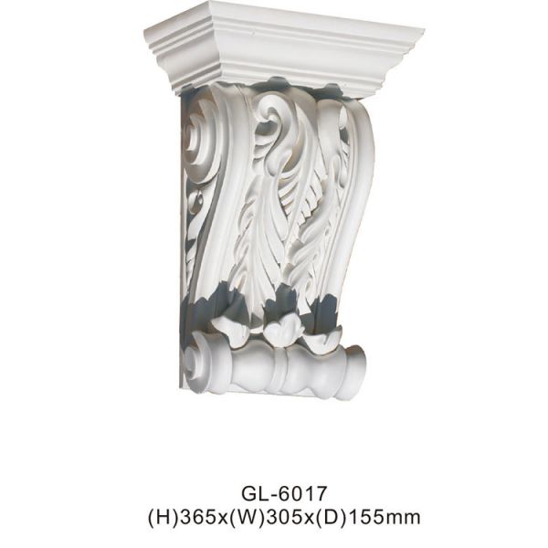 GL-6017 Bracket Decorative Pu Carved Wholesale Wood Hand Corbel for Outdoor